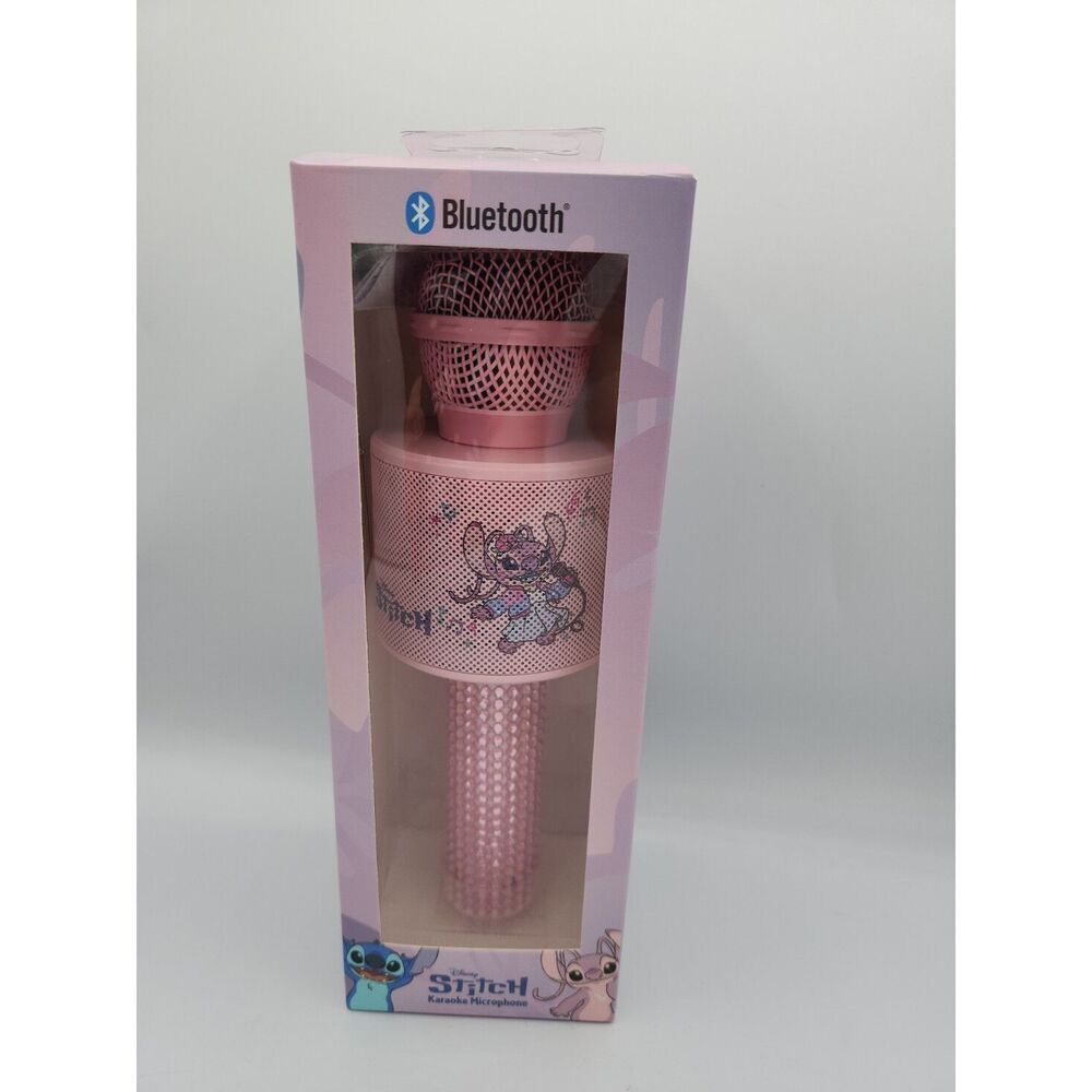 Disney Stitch Angel Pink Bluetooth Karaoke Microphone